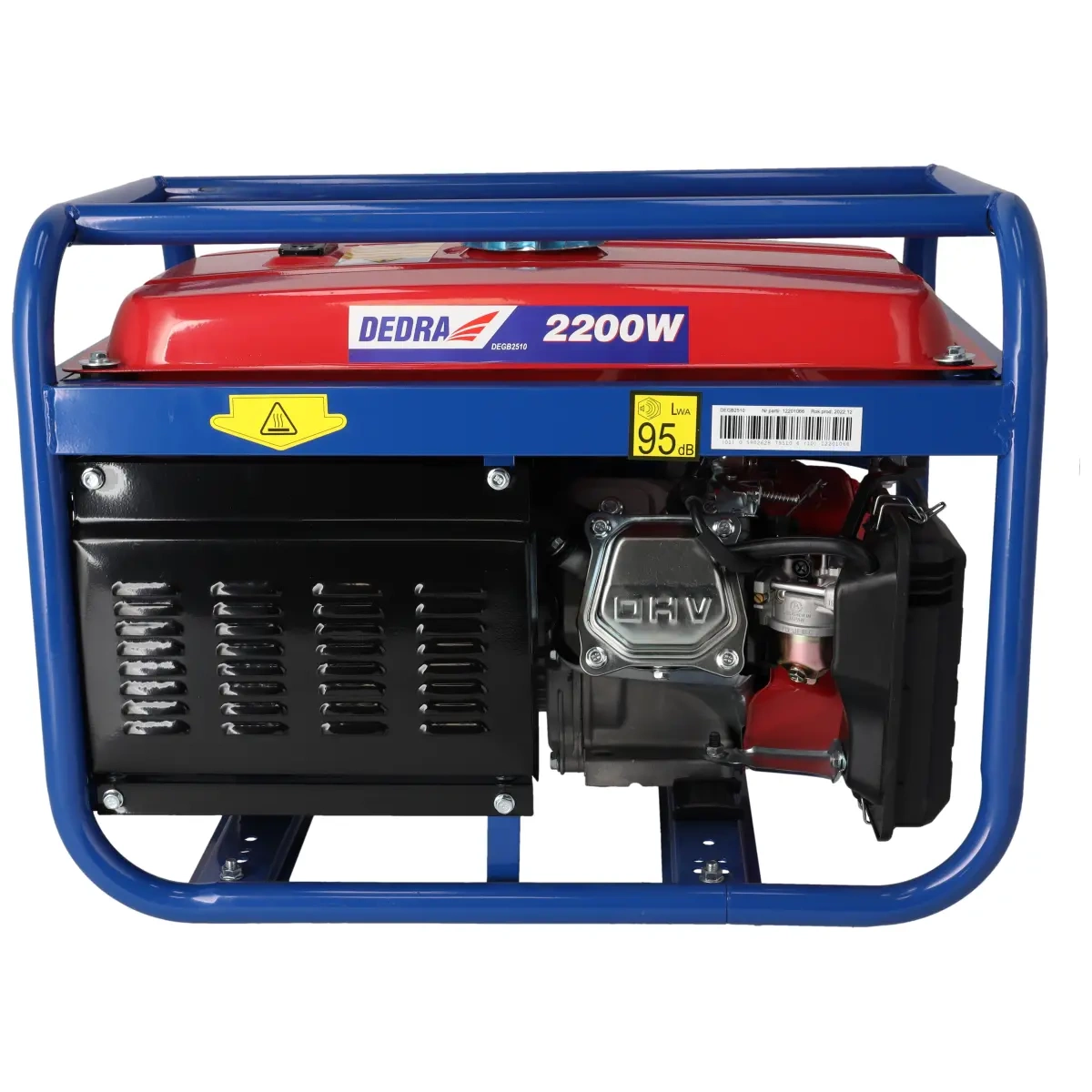 Dedra elektrocentrála 2,2/2KW, 230V/12V DEGB2510, AVR, benzínová, ruční start