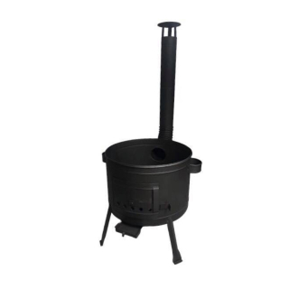 PLD Kotlina 39 cm pro kotlíky 16-20l, Thermo, černá KZBC13 topeniště s komínkem