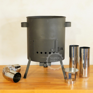 PLD Kotlina 39 cm/1mm pro kotlíky 16-20l Thermo KTNEW-39 topeniště s nerezovým komínkem