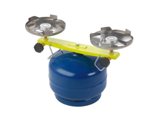 Meva Vařič dvojhořákový Picamp na 2 kg láhev 2136, propan-butan, zelený