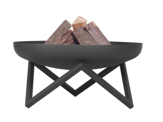 FCOOK kovové ohniště 70cm Viper Pan10 kruhové, 3-V nožky - černé