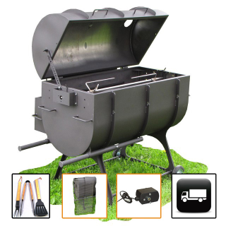 A-Set GRIL na sele G55 1200, rošt, motor, grilovací náčiní GFire