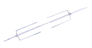 Profi grilovací jehla INOX45, 98 cm, 6x6, 2x trojbodec, zesílená GFIRE G45