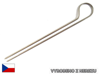 Šašliková jehla 25 cm, dvojitá, 4 ks, LUCIFER Deos