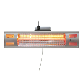 DESCON Infračervený tepelný zářič 1500W, ALU 230V, provázkový vypínač, DEDRA DA-IR1500