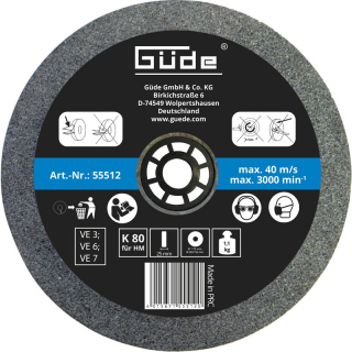 GÜDE Brusný kotouč 175x25x32mm / K80, 55512
