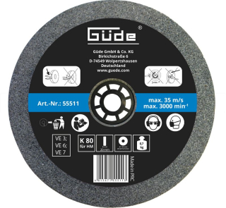 GÜDE Brusný kotouč 150x20x32, 12,7mm K80, korundový 55511