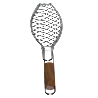 GrandHall Grilovací kleště na ryby a zeleninu s bambusovou rukojetí A06603003T