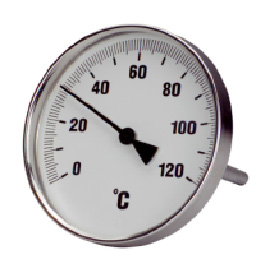 Teploměr pro grily, udírny 0-450°C, TR100, 100mm stonek, rovný, JS