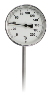 Teploměr do grilů, udíren 0-450°C, TU60, 160 mm stonek, úhlový, JS
