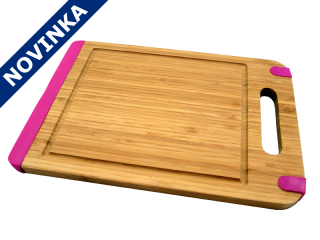 Krájecí deska, prkénko 32 x 22 cm, s rukojetí, Bambus