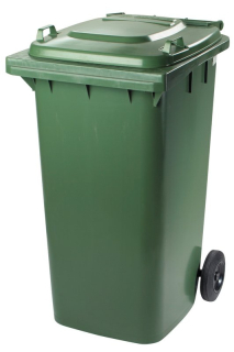 Plastová popelnice 240 l zelená, Meva, Typ 0005-2