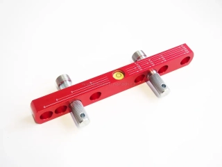 Hliníková vodováha 70-220 mm pro usazení vodovodních baterií ICOMAR 00927.02