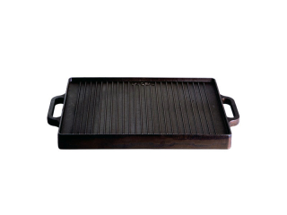 Grilovací plotna z masivní litiny, 42x42cm, oboustranná, s madly PWI