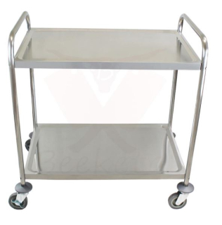 Servírovací vozík nerez Beeketal BSW-2 gastro pojízdný 2 police rozměry 855 x 505 x 935 mm