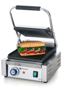 Hendi Kontaktní gril 22x23 cm, 230V, 1800W žebrovaný 263501