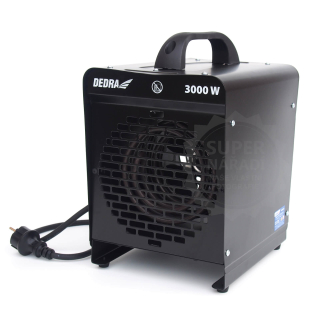 Dedra Elektrický ohřívač vzduchu 3 kW 230V spirálový, ventilátor DED9921A Duo plášť