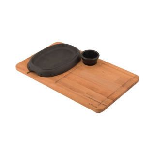 Litinový talíř 12x19 cm s velkým podstavcem Lava Metal LVECOHP1219T13K44