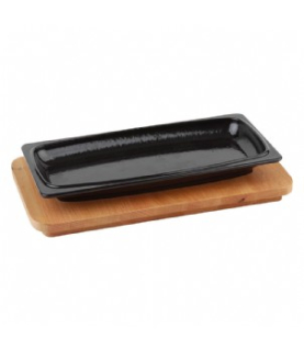 Litinový talíř 30x15 cm s podstavcem Lava Metal LVECOST3015K4