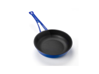 Litinová pánev 24 cm modrá Lava Metal LVYKTV24K0B s madlem