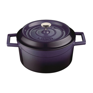 Litinový fialový hrnec 28 cm smalt, kulatý Lava Metal LVYTC28K2P