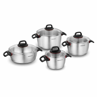 Gusto - sada nerezových hrnců 16, 20, 24, 24 cm Korkmaz A1047