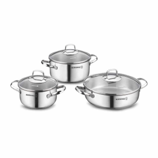 Bella Jr - sada nerezových hrnců 16, 20, 24 cm Korkmaz A1084