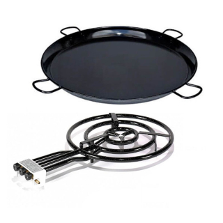 Paella SN Set PB hořák 60cm, 3-kruhový + 80cm smaltovaná pánev, 4 madla P1660+P0280