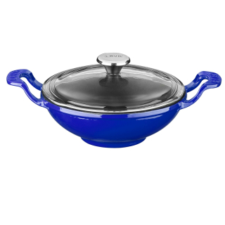 Litinový wok 16 cm - modrý Lava Metal LVWOK16K3B