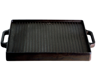 Grilovací plotna z masivní litiny, 38x38cm, oboustranná, s madly PWI 3838