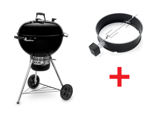 Weber SET Gril + rožeň Master-Touch GBS E-5750 na dřevěné uhlí + špíz 230V 7494
