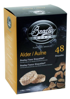 Olšové udící briketky 48 kusů, Bradley Smoker, olše BTAL48