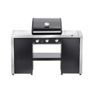 Plynový gril GrandHall Premium G3 Island s bočním hořákem K0300216B