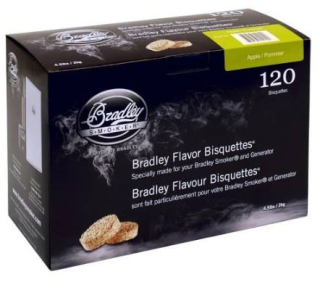 Jabloňové udící briketky 120 kusů, Bradley Smoker BTAP120
