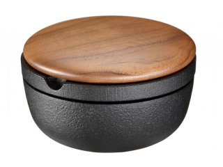 Skeppshult 0712V Litinový mlýnek na koření - nízký, s dřevěným víčkem