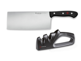 Wüsthof Čínský kuchařský nůž 18 cm a brousek GOURMET 1125060204