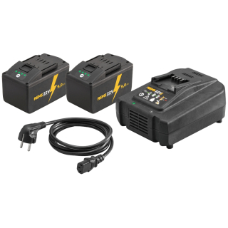 REMS Akumulátory 2x 9,0 Ah a nabíječka Power-Pack 22 V / 290 W, 571594