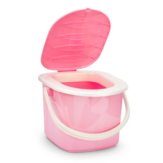 WC kbelík 15,5 l růžový, plastový s poklopem BRANQ P1305-R
