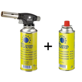 Set UNI Hořák 1,6 kW piezo + 2 kartuše Meva SN set KP01006+2KA