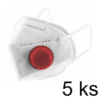 Respirátor FFP2 s ventilem, balení 5 ks Dedra BH1081-005