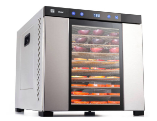 G21 Mistral sušička potravin, ovoce 10 táců, 1100W nerez 6008113
