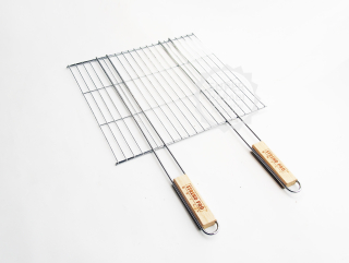 Grilovací rošt 40x38 cm dřevěná madla BBQ 4411C Strend Pro 2210979 chromovaný