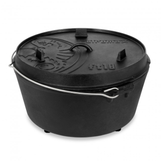 Litinový kotlík 16,1 l s poklicí Dutch Oven ft18 s nožkami Petromax 701812 Holandská trouba