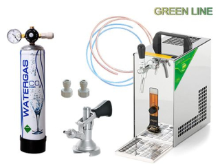 Set Výčep Pygmy 25 Plochý narážeč, CO2 mini + připojení Lindr SET01633 Green Line