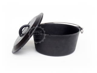 Litinový hrnec 25 cm 4 l s poklicí Camp Chef Dutch Oven bez nožiček CC-C10EU Universal