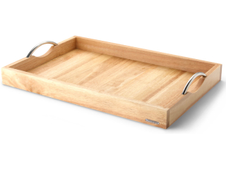Dřevěný tác 53x36 cm s kovovými madly Continenta C3011