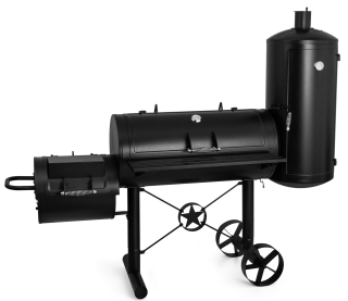 G21 Gril Kentucky na dřevěné uhlí s udírnou BBQ 6390292 lokomotiva B-A