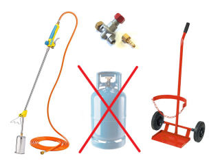 Gloria PRO 2021 hořák na plevel 94cm, 5m hadice, regulátor 01011, vozík SN