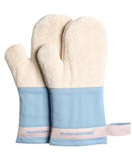 Kuchyňské rukavice BBQ Premium modro-bílé Feuermeister 9180FM103 pár