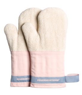 Kuchyňské rukavice BBQ Premium růžovo-bílé Feuermeister 9180FM104 pár